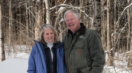 David and Cheryl Manse - snowy woods in background - VLT